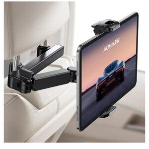 AOMIKER BACKSEAT TABLET HOLDER- ADJUSTABLE ARM- BLACK - TRAVEL ESSENTIAL-NIB